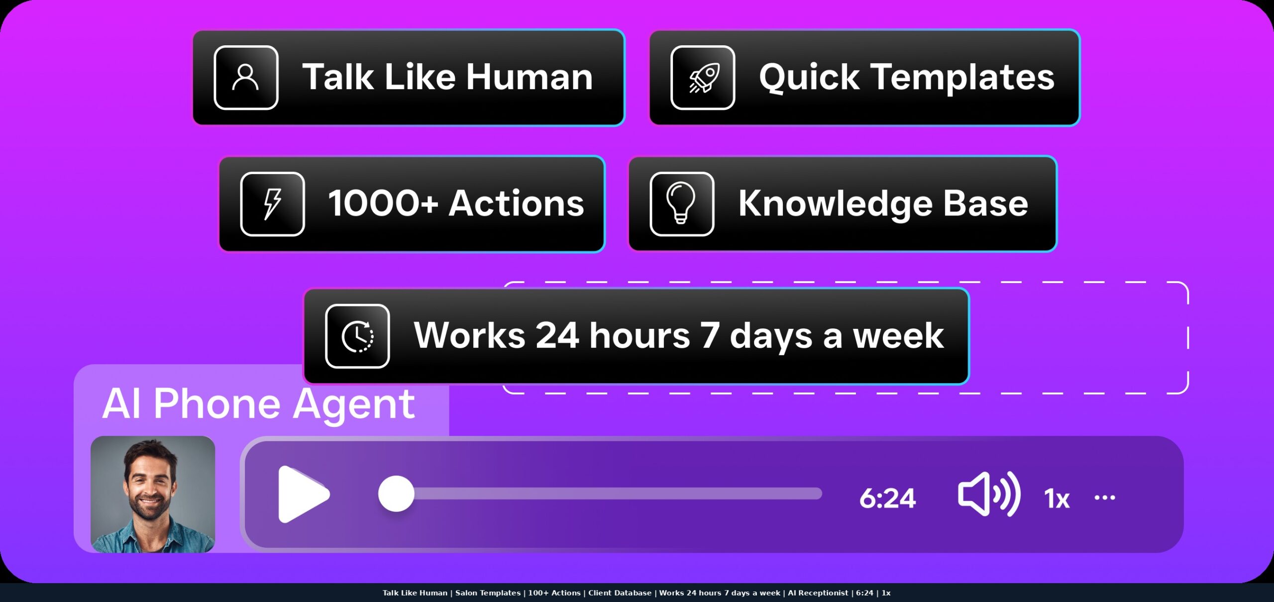 AI Phone Agent Features Panel